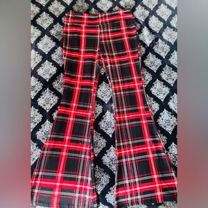 No Boundaries Red and Black Plaid Shirt